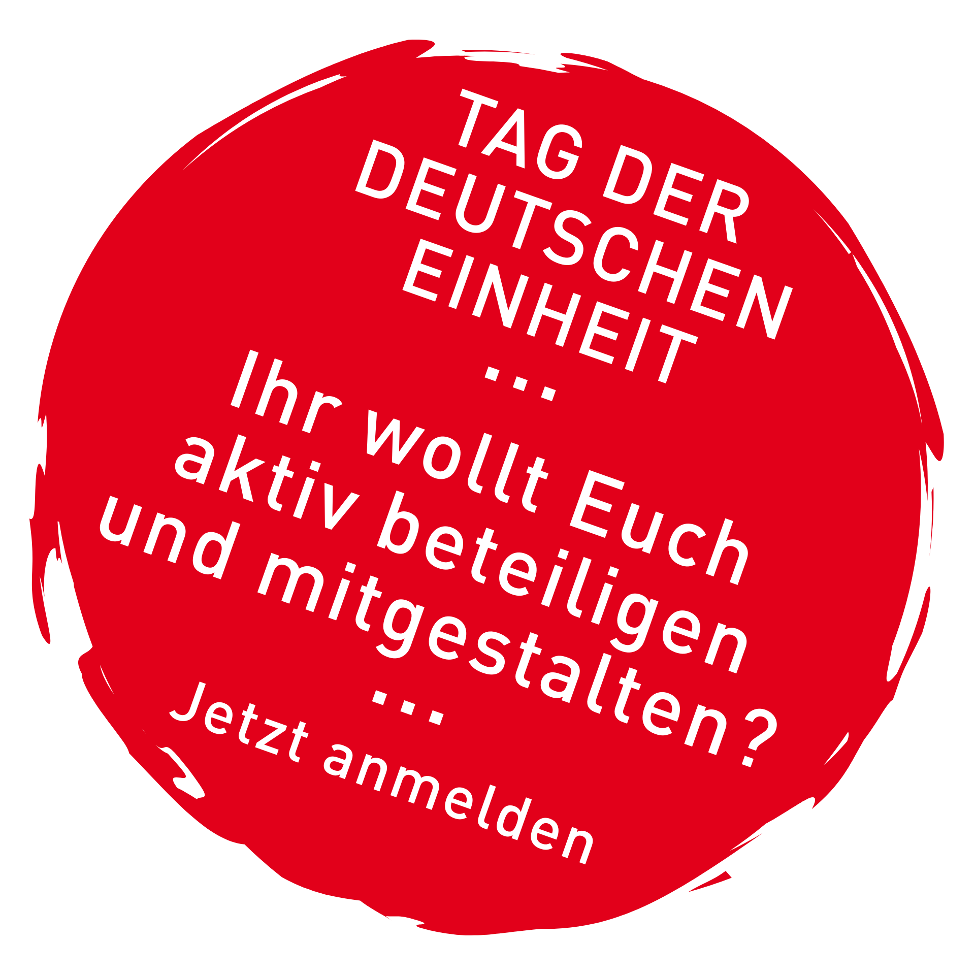 Störer zum Tag der deutschen Einheit