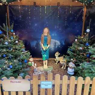 Märchenhütte Sterntaler auf dem Weihnachtsmarkt