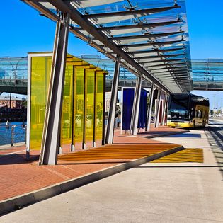 Reisebusterminal in Bremerhaven