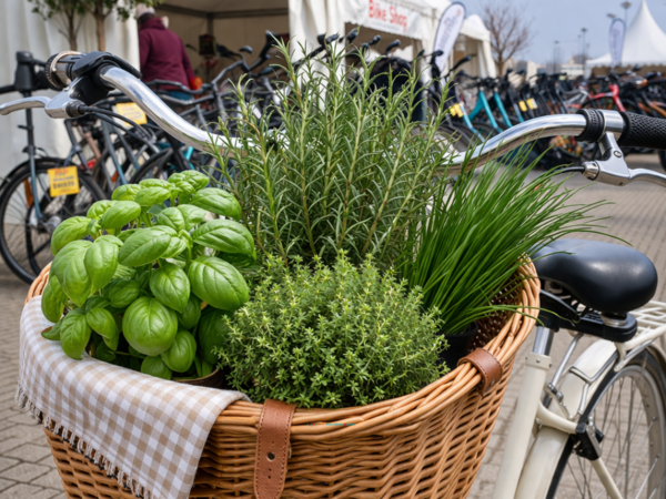 Beim ersten Bauernmarkt dreht sich alles um Kräuter, während gleichzeitig die Fahrrad- und Freizeitmesse stattfindet.