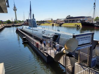 Das U-Boot Wilhelm Bauer im Museumshafen in Bremerhaven