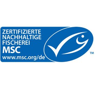 Logo zertifizierte nachhaltige Fischerei MSC