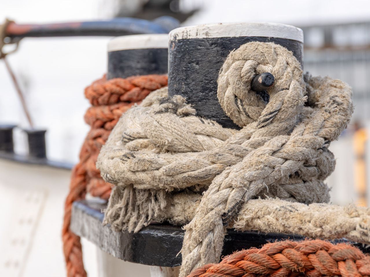 Taue eines Segelschiffes