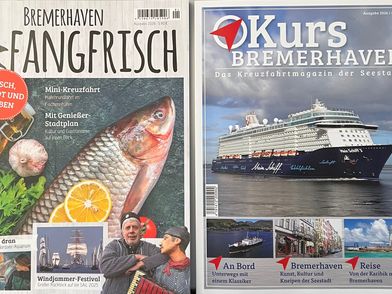 Zwei Magazine "Bremerhaven Fangfrisch" und "Kurs Bremerhaven"