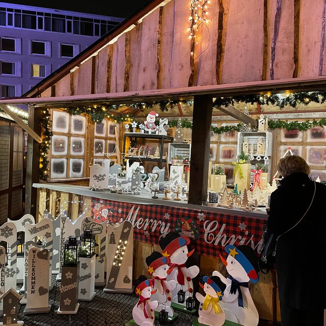 Stand auf dem Weihnachtsmarkt
