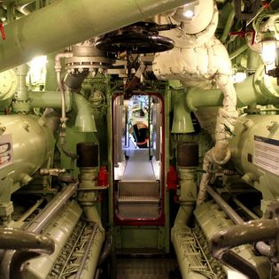 Der Innenraum des U-Boots Wilhelm Bauer