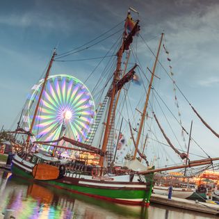 Der Segler "Gesine von Papaneburg" in Bremerhaven