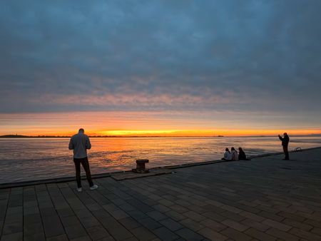 Sonnenuntergang über der Weser
