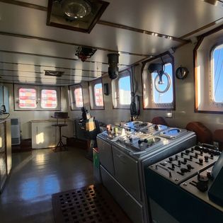 Die Brücke der FMS Gera im Schaufenster Fischereihafen in Bremerhaven